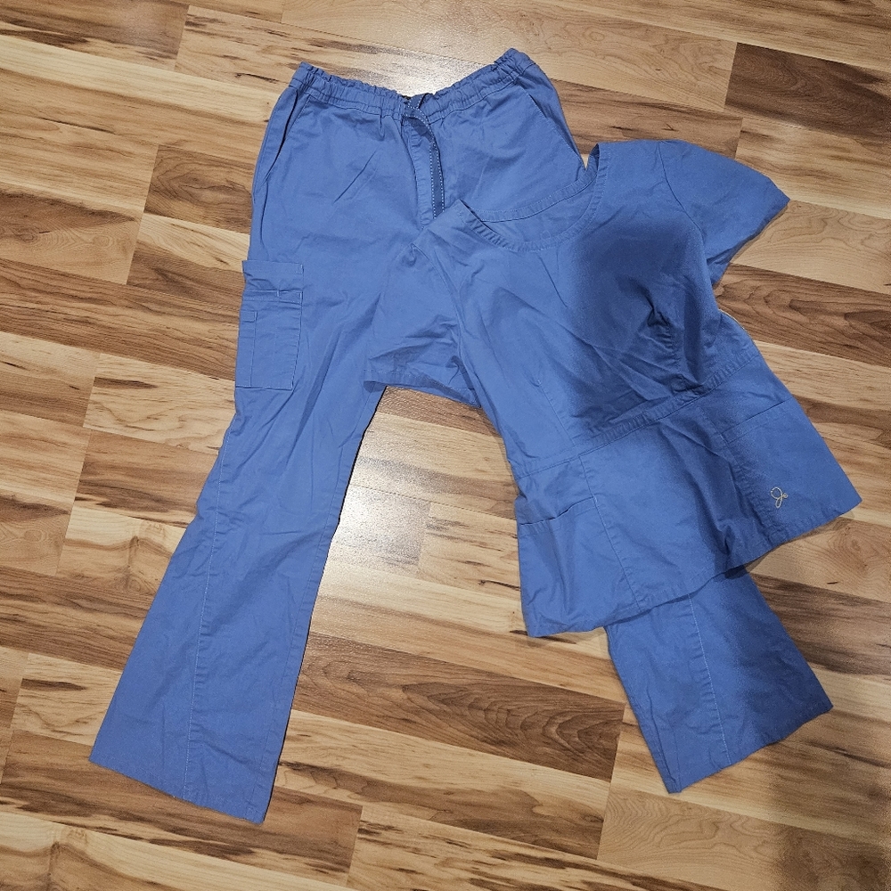 Jaanuu Peplum top and flare bottoms XS